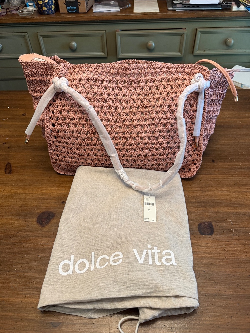 Dolce Vita Ravello Raffia Shoulder Bag